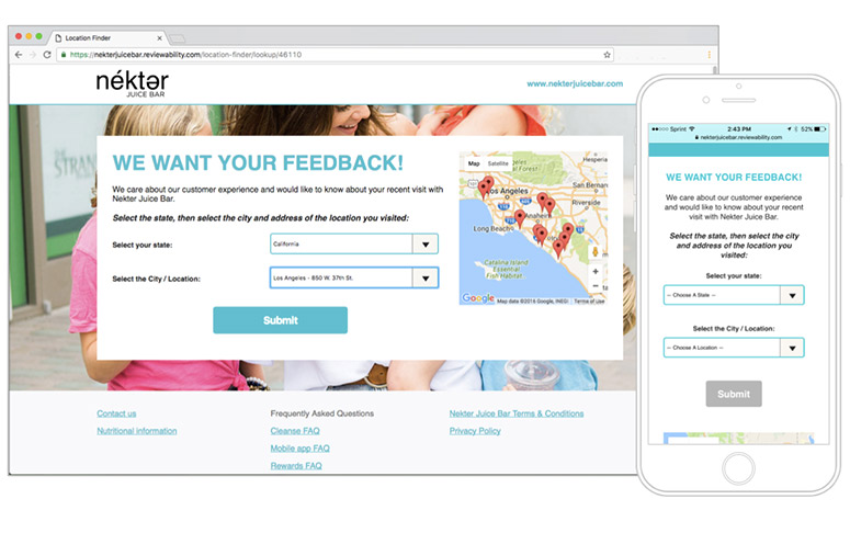 feedback locator franchise