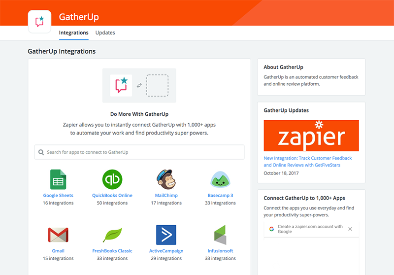 zapier app gatherup